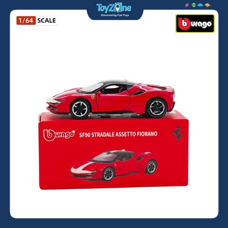 Mô hình xe Ferrari SF90 Stradale Hardcover 1:64 Bburago