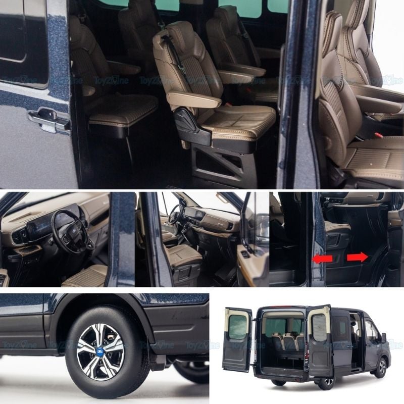 Mô hình xe Ford Transit 2024 1:18 Paudi