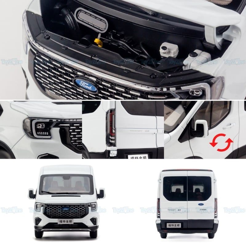 Mô hình xe Ford Transit 2024 1:18 Paudi
