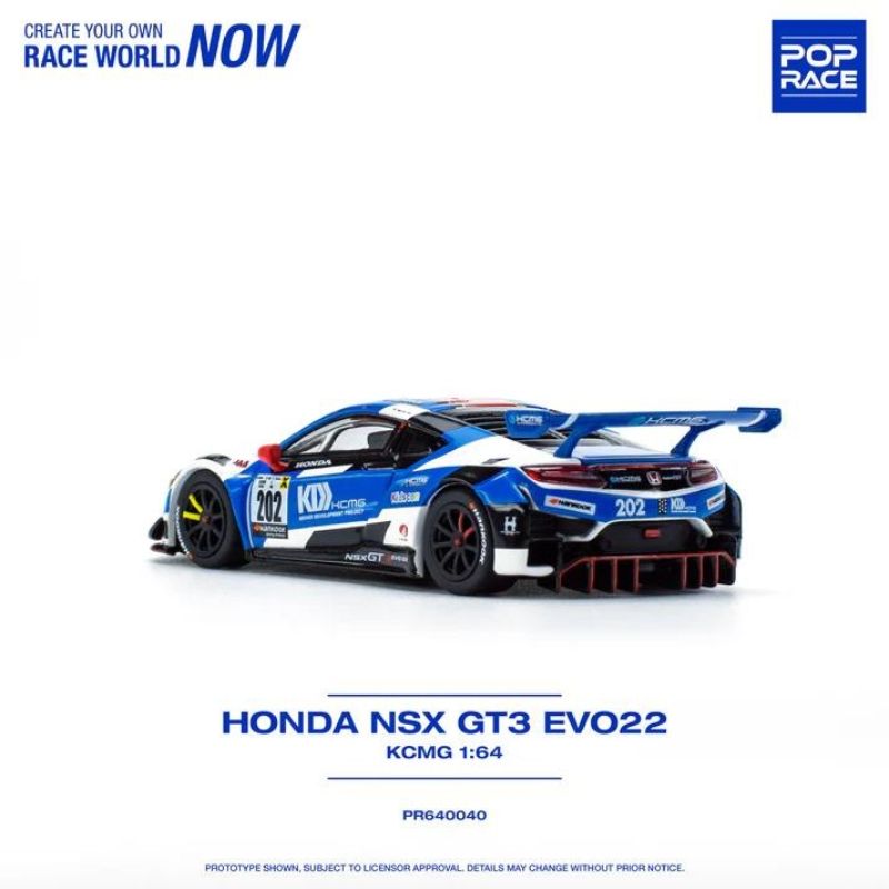 Mô hình xe Honda NSX GT3 EVO 22 1:64 POP RACE