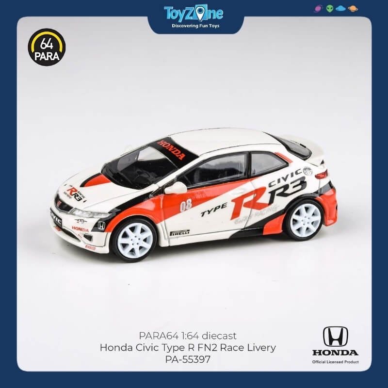Mô hình xe Honda Civic FN2 Type R 2007 1:64 PARA64