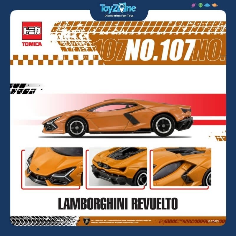 Mô hình xe Lamborghini Revuelto No.107 1:64 TOMICA