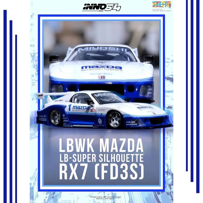 Mô hình xe Mazda RX7 LB-Super Silhouette LBWK 1:64 INNO64