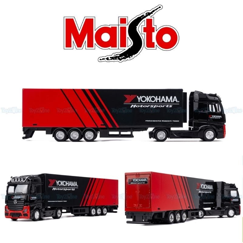 Mô hình xe Container Mercedes Actros Gigaspace Hauler Trailer 1:43 BBURAGO