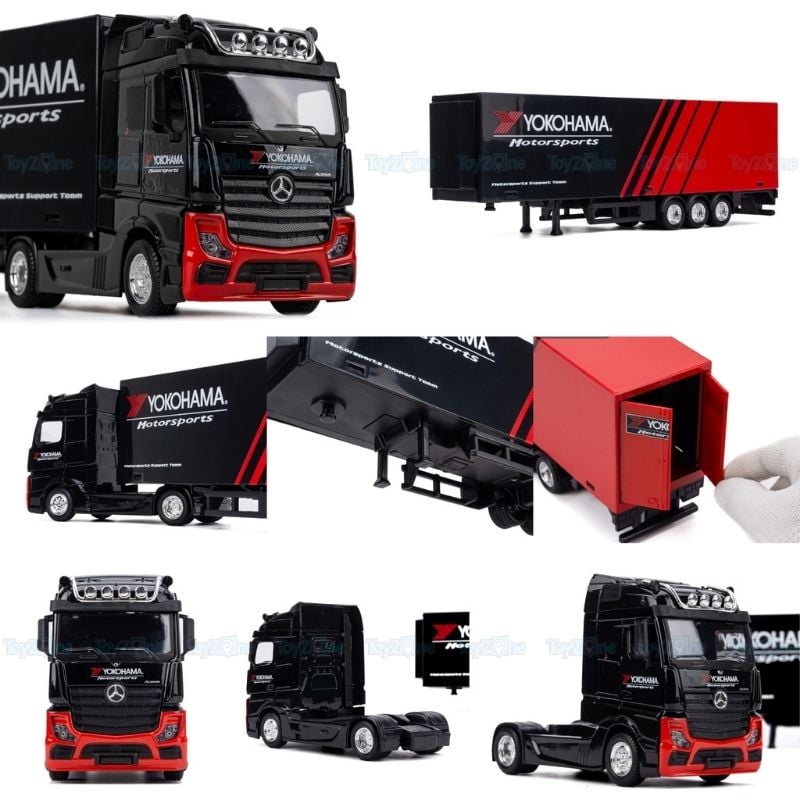 Mô hình xe Container Mercedes Actros Gigaspace Hauler Trailer 1:43 BBURAGO