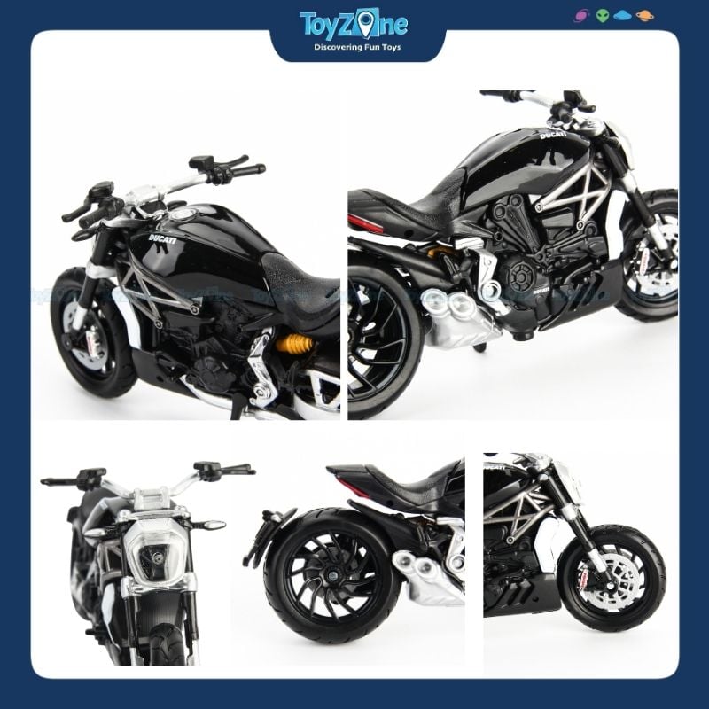 Mô hình xe mô tô Ducati X Diavel S Black 1:18 Bburago