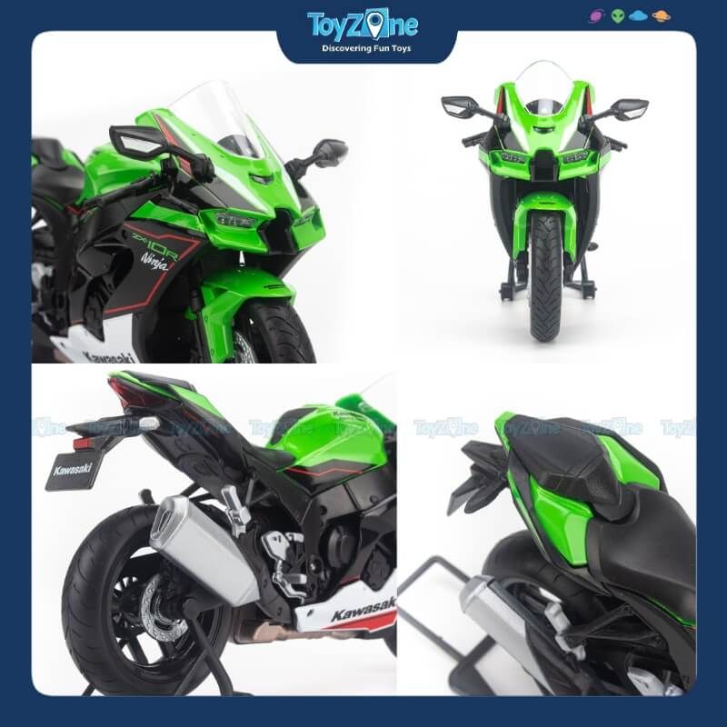 Mô hình xe mô tô Kawasaki Ninja ZX-10R 2021 1:12 Welly