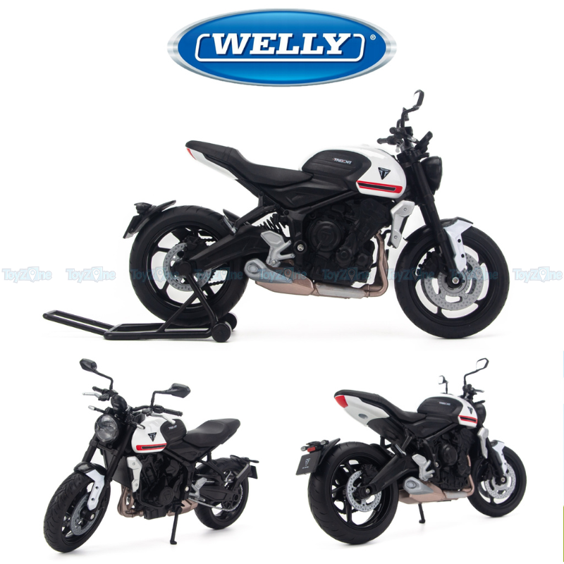 Mô hình xe mô tô Triumph Trident 660 1:12 Welly