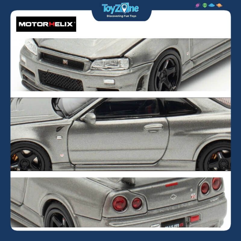 Mô hình xe Nissan GT-R ( NISMO ) R34 CRS 1:64 MOTORHELIX