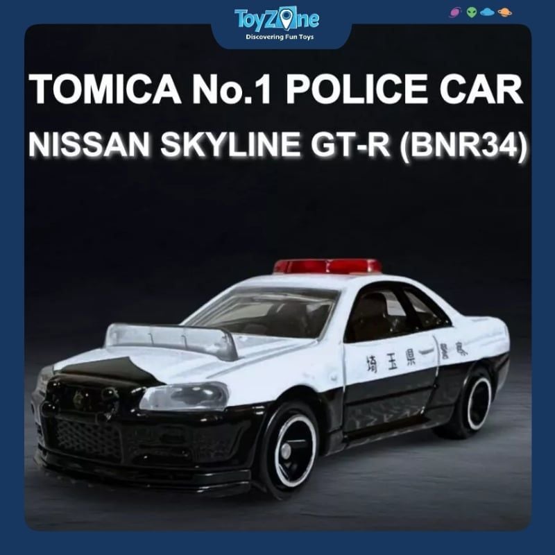 Mô hình xe Nissan Skyline GT-R ( BNR34 ) Police Car No.1 1:62 TOMICA