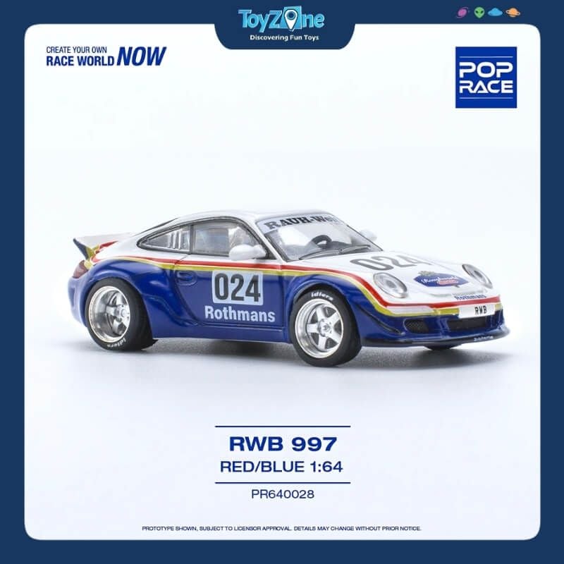 Mô hình xe Porsche 911 RWB ( 997 ) 1:64 POP RACE