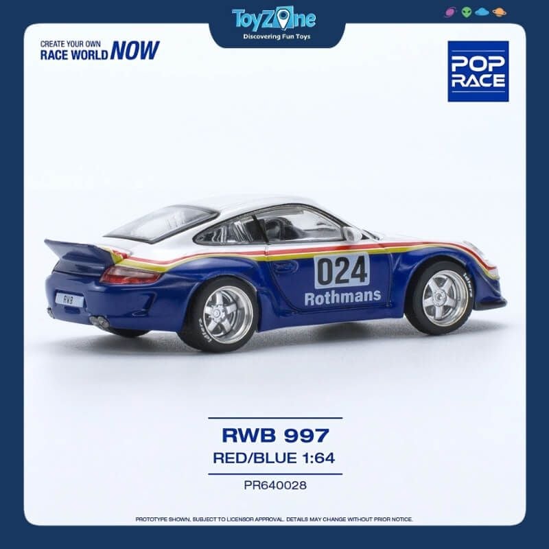 Mô hình xe Porsche 911 RWB ( 997 ) 1:64 POP RACE