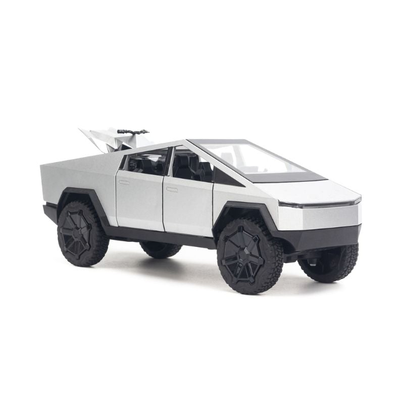 Mô hình xe Tesla Cyber Truck with motorbike 1:24 Chezhi