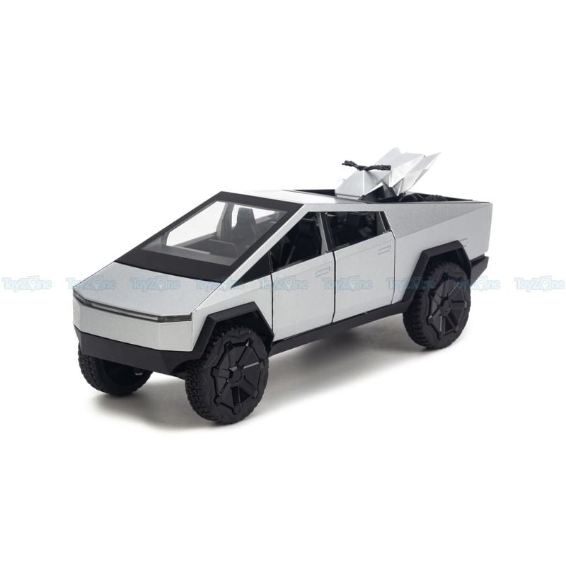 Mô hình xe Tesla Cyber Truck with motorbike 1:24 Chezhi