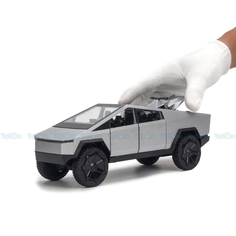 Mô hình xe Tesla Cyber Truck with motorbike 1:24 Chezhi