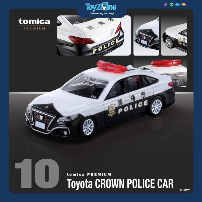 Mô hình xe Toyota Crown Police Car No.10 TOMICA PREMIUM