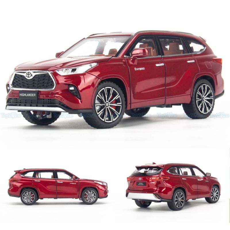 Mô hình xe Toyota Highlander 2021 1:24 Jinlifang
