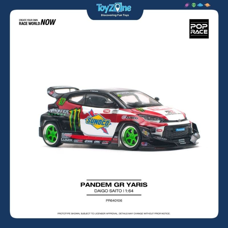 Mô hình xe Toyota Pandem GR Yaris 1:64 POP RACE