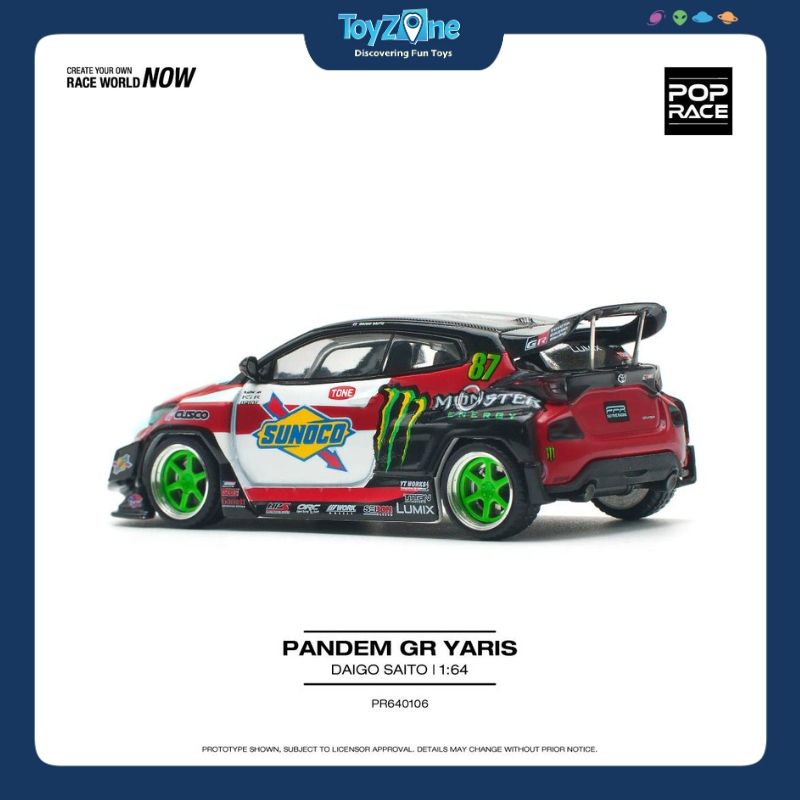 Mô hình xe Toyota Pandem GR Yaris 1:64 POP RACE