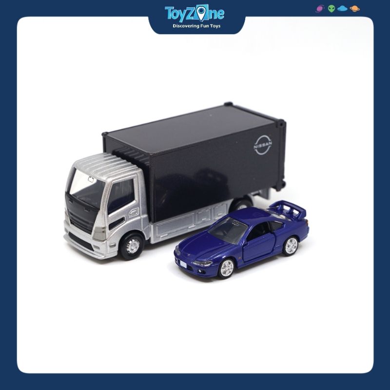 Mô hình xe Transporter Truck And Nissan Silvia S15 TOMICA PREMIUM
