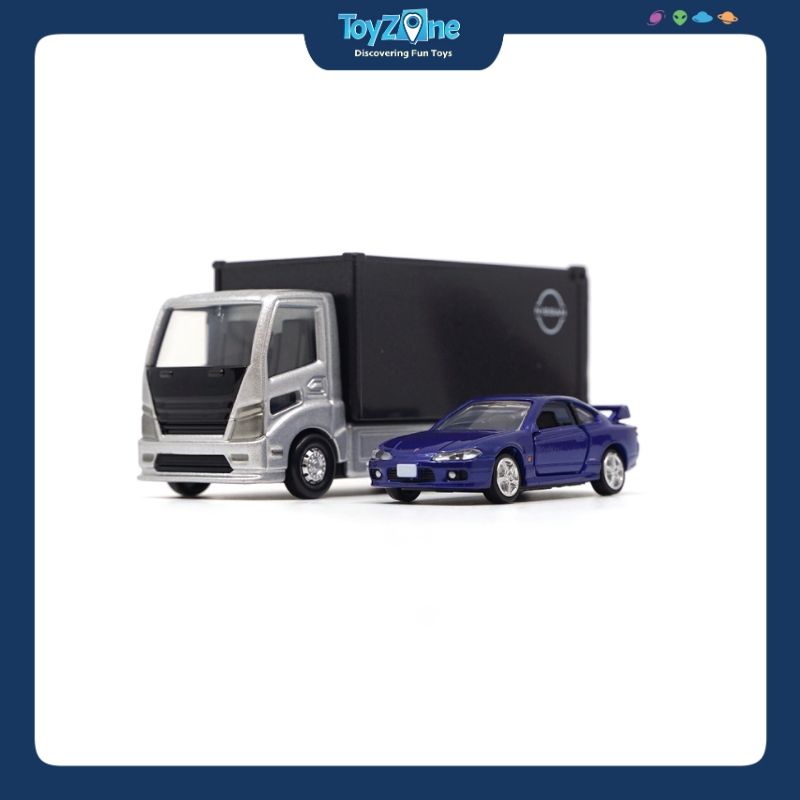 Mô hình xe Transporter Truck And Nissan Silvia S15 TOMICA PREMIUM