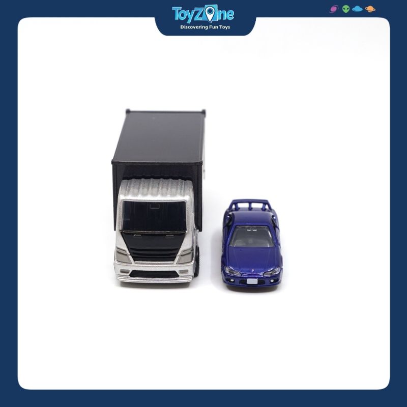 Mô hình xe Transporter Truck And Nissan Silvia S15 TOMICA PREMIUM