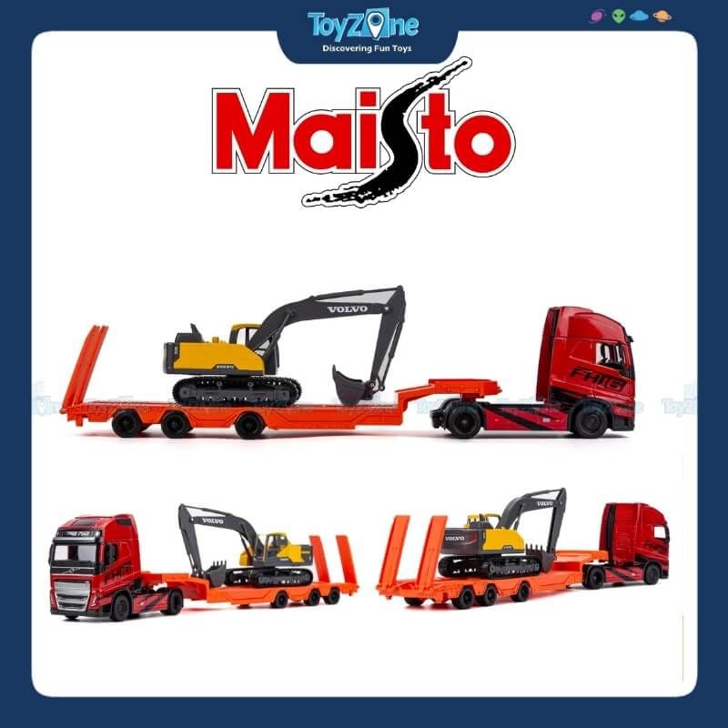 Mô hình xe Volvo FH16 Truck & Volvo Excavator 1:43 MAISTO