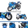 Mô hình xe mô tô Suzuki GSX-R1000 1:18 Caipo Blue (3)