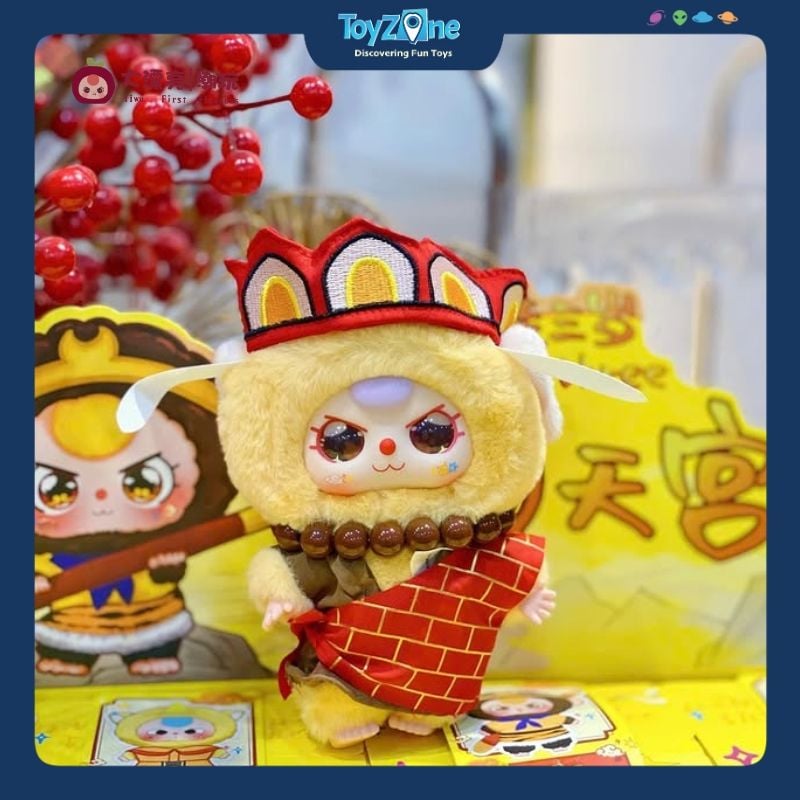 Mô hình Blind Box móc khoá gấu bông Baby Three Havoc in Heaven ( Tây Du Ký ) CUREPLANETA
