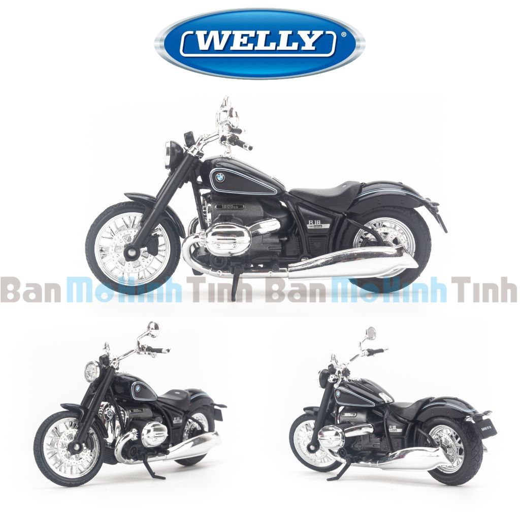 Mô hình xe mô tô BMW R18 2020 1:18 Welly 12859