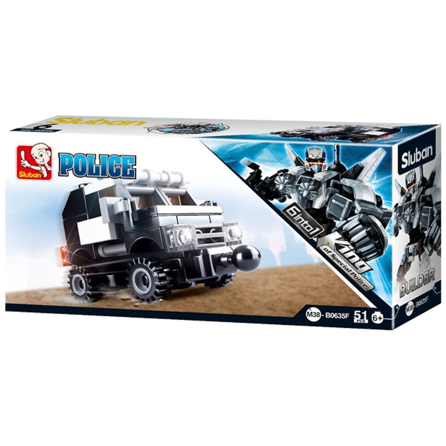 Bộ đồ chơi lắp ráp mô hình Robot Cảnh Sát 6in1 SLUBAN