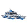 Mô hình kim loại lắp ráp 3D The Leader Ship No.01 (Thuyền Chiến Phi Cơ) (Silver, Blue) - Microworld MP824