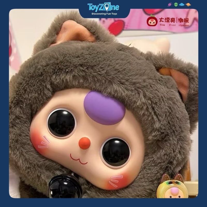 Mô hình Blind box Gấu bông Baby Three Lucky Cat Zipper Bag Series ( Mèo Thần Tài ) BABY THREE