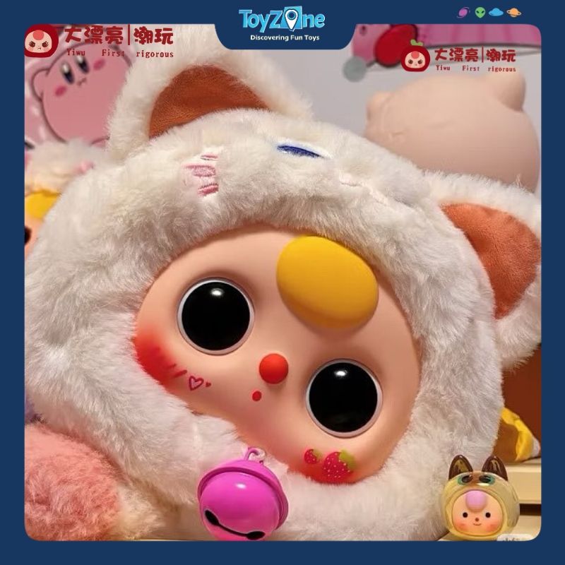 Mô hình Blind box Gấu bông Baby Three Lucky Cat Zipper Bag Series ( Mèo Thần Tài ) BABY THREE