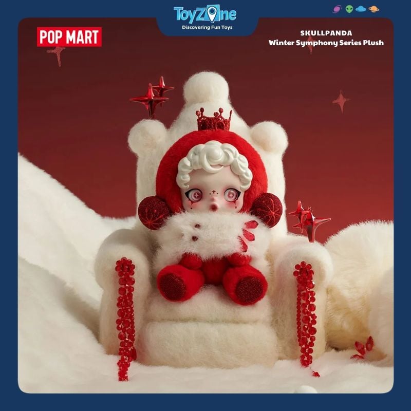 Mô hình Blind box Gấu bông Skull Panda Winter Symphony Series Plush ( Bản Giao Hưởng Mùa Đông ) POP MART