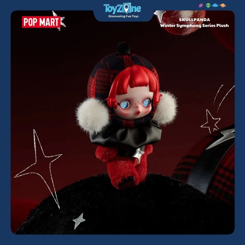 Mô hình Blind box Gấu bông Skull Panda Winter Symphony Series Plush ( Bản Giao Hưởng Mùa Đông ) POP MART