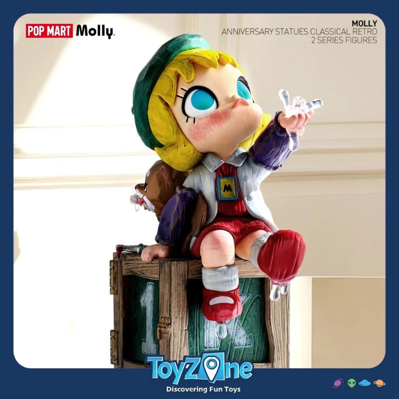 Mô hình đồ chơi Blind box Molly Anniversary Statues Classical Retro Series 2 ( Tượng Kỷ Niệm Cổ Điển ) POP MART