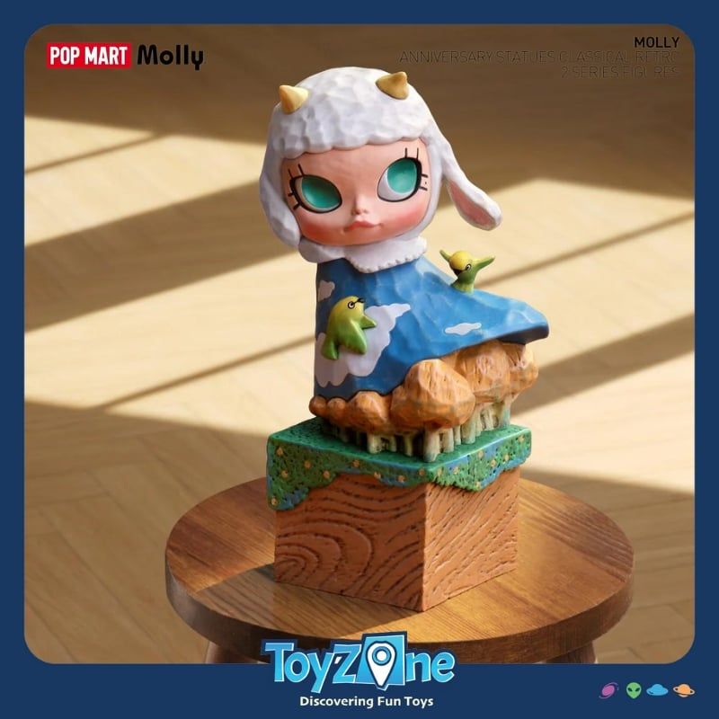 Mô hình đồ chơi Blind box Molly Anniversary Statues Classical Retro Series 2 ( Tượng Kỷ Niệm Cổ Điển ) POP MART