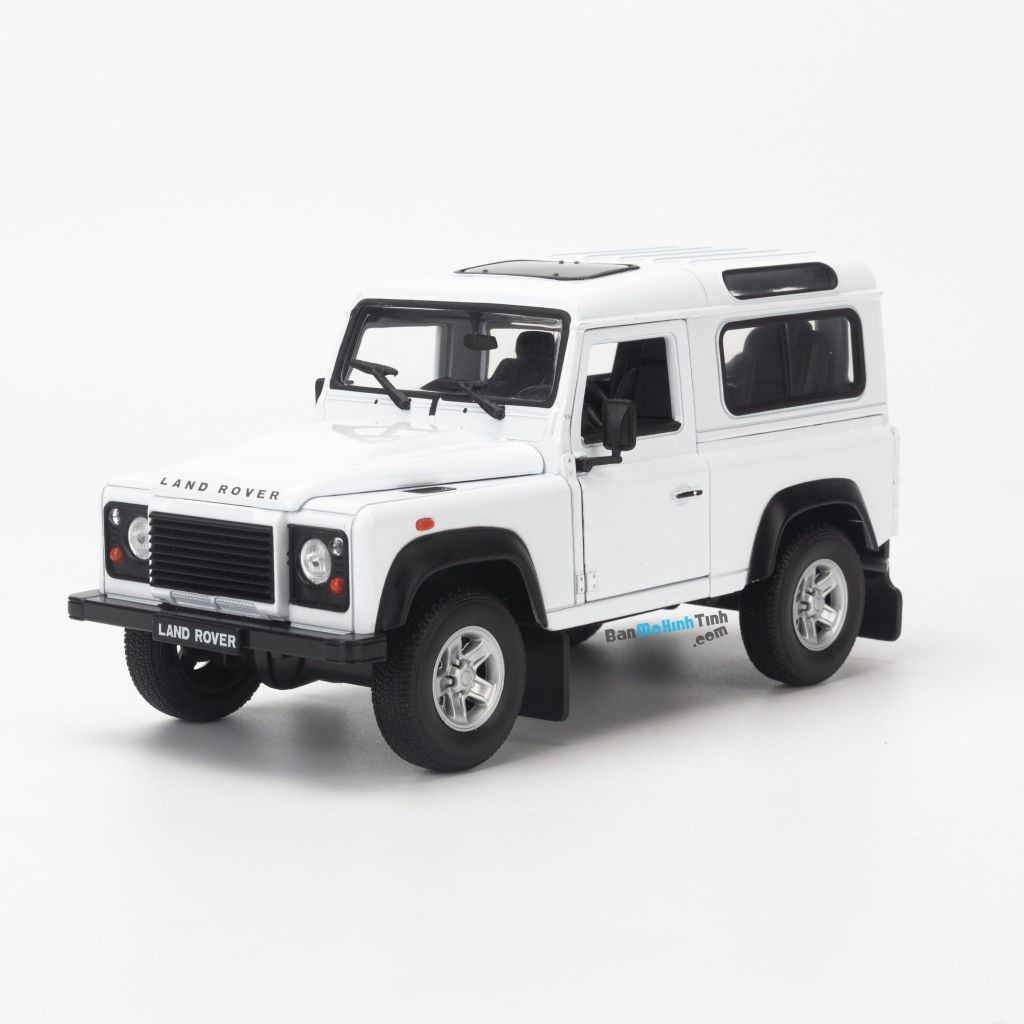 Mô hình xe Land Rover Defender 1:24 Welly White (1)