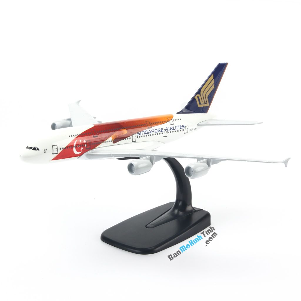 Mô hình máy bay tĩnh Singapore Airlines SG50 Airbus A380 20cm Everfly giá rẻ (2)