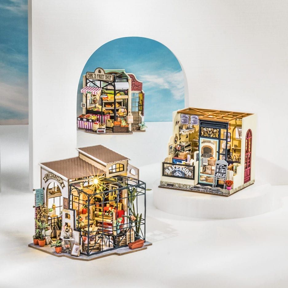 Mô hình gỗ lắp ráp 3D DIY Dollhouse Nancy's Bake Shop (Tiệm Bánh Của Nancy) (Mixed Color) - Robotime DG143 - WP048