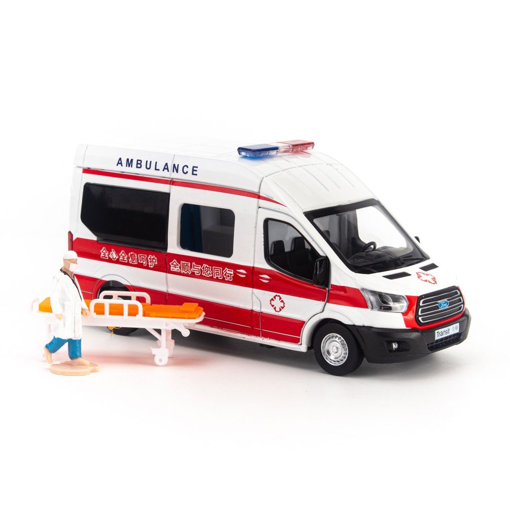 Bộ mô hình xe cứu thương đồ chơi 1:35, 1:36