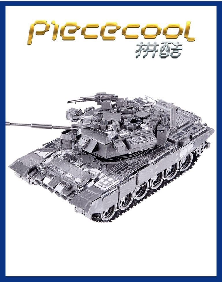 Mô hình kim loại lắp ráp 3D Xe Tăng T-90A (Silver) – Piececool MP100