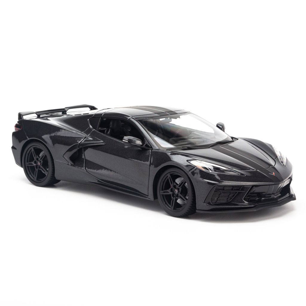 Mô hình tĩnh siêu xe Chervolet Corvette Stingray Coupe 2020 1:18 Maisto Gray