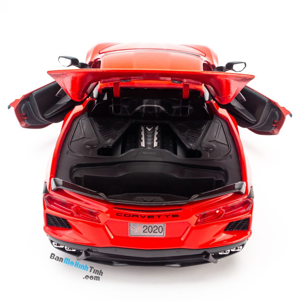 Mô hình tĩnh siêu xe Chervolet Corvette Stingray Coupe 2020 1:18 Maisto Red (21)