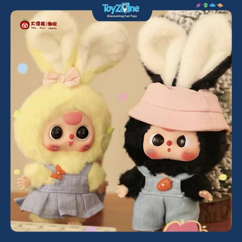 Mô hình Blind box Móc khóa Gấu bông Baby Three Macaron Bunny BABY THREE