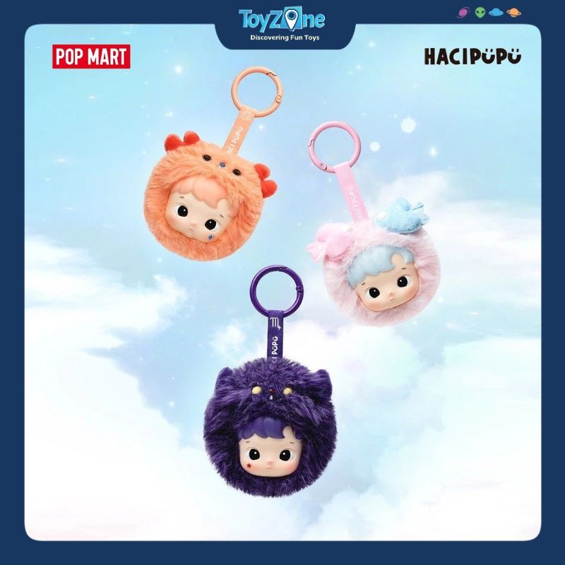 Mô hình Blind box Móc khoá Gấu bông HACIPUPU The Constellation ( 12 Cung Hoàng Đạo ) POP MART