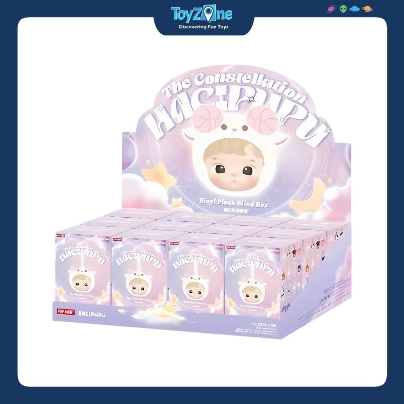 Mô hình Blind box Móc khoá Gấu bông HACIPUPU The Constellation ( 12 Cung Hoàng Đạo ) POP MART