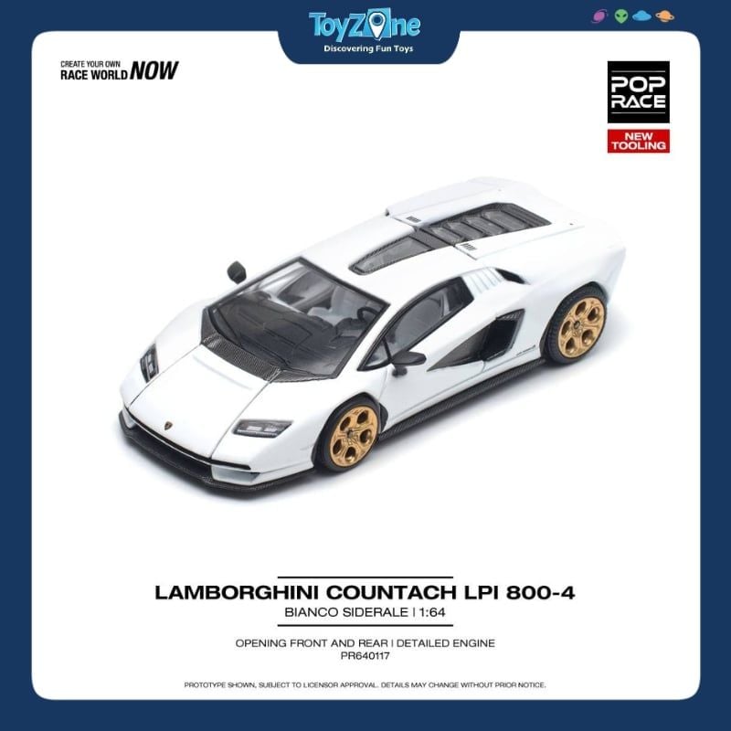 Mô hình xe Lamborghini Countach LPI 800-4 1:64 Pop Race