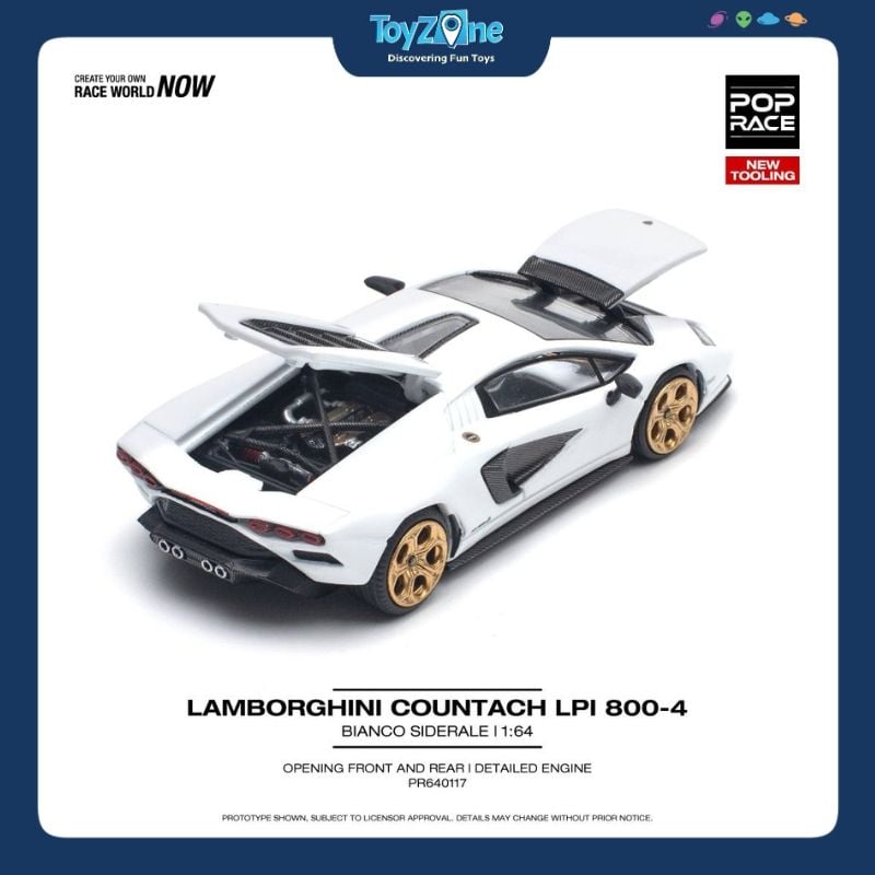 Mô hình xe Lamborghini Countach LPI 800-4 1:64 Pop Race